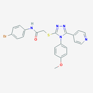 N-(4-bromophenyl)-2-{[4-(4-methoxyphenyl)-5-(4-pyridinyl)-4H-1,2,4-triazol-3-yl]sulfanyl}acetamide