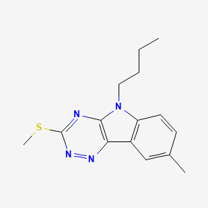 molecular formula C15H18N4S B4179091 5-butyl-8-methyl-3-(methylthio)-5H-[1,2,4]triazino[5,6-b]indole 