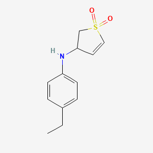 molecular formula C12H15NO2S B4179096 (1,1-dioxido-2,3-dihydro-3-thienyl)(4-ethylphenyl)amine 