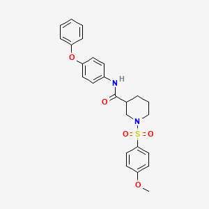 molecular formula C25H26N2O5S B4179103 1-[(4-methoxyphenyl)sulfonyl]-N-(4-phenoxyphenyl)-3-piperidinecarboxamide 
