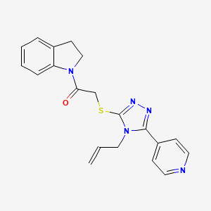 molecular formula C20H19N5OS B4179144 1-({[4-allyl-5-(4-pyridinyl)-4H-1,2,4-triazol-3-yl]thio}acetyl)indoline 