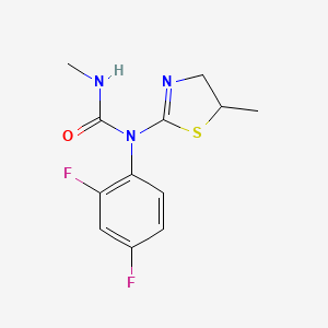 molecular formula C12H13F2N3OS B4179186 N-(2,4-difluorophenyl)-N'-methyl-N-(5-methyl-4,5-dihydro-1,3-thiazol-2-yl)urea 