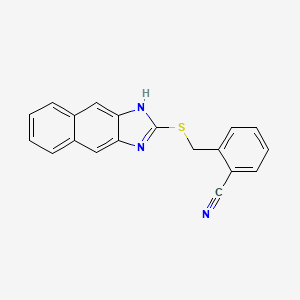 molecular formula C19H13N3S B4179197 2-[(1H-naphtho[2,3-d]imidazol-2-ylthio)methyl]benzonitrile 