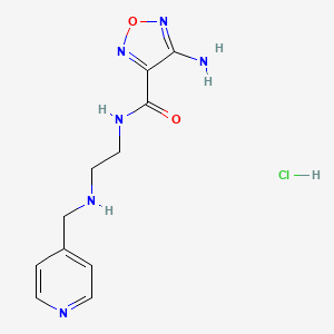 molecular formula C11H15ClN6O2 B4179227 4-amino-N-{2-[(4-pyridinylmethyl)amino]ethyl}-1,2,5-oxadiazole-3-carboxamide hydrochloride 