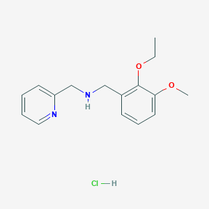 molecular formula C16H21ClN2O2 B4179249 (2-ethoxy-3-methoxybenzyl)(2-pyridinylmethyl)amine hydrochloride 