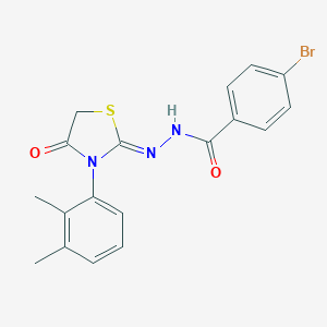 4-Bromo-benzoic acid [3-(2,3-dimethyl-phenyl)-4-oxo-thiazolidin-2-ylidene]-hydrazide