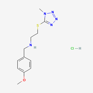 molecular formula C12H18ClN5OS B4179272 N-(4-methoxybenzyl)-2-[(1-methyl-1H-tetrazol-5-yl)thio]ethanamine hydrochloride 