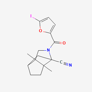 molecular formula C16H17IN2O2 B4179282 4-(5-iodo-2-furoyl)-6,7-dimethyl-4-azatricyclo[4.3.0.0~3,7~]nonane-3-carbonitrile 