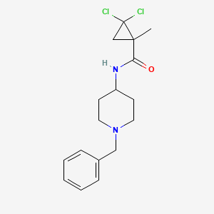 N-(1-benzyl-4-piperidinyl)-2,2-dichloro-1-methylcyclopropanecarboxamide