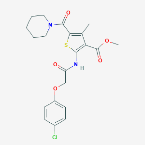 Methyl 2-{[(4-chlorophenoxy)acetyl]amino}-4-methyl-5-(1-piperidinylcarbonyl)-3-thiophenecarboxylate