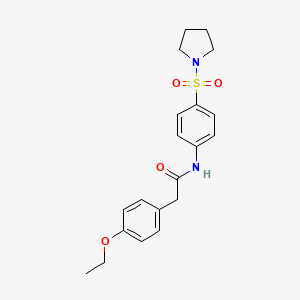 molecular formula C20H24N2O4S B4179306 2-(4-ethoxyphenyl)-N-[4-(1-pyrrolidinylsulfonyl)phenyl]acetamide 