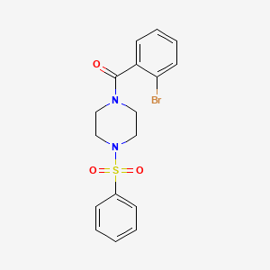 molecular formula C17H17BrN2O3S B4179311 1-(2-bromobenzoyl)-4-(phenylsulfonyl)piperazine 