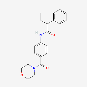 molecular formula C21H24N2O3 B4179333 N-[4-(4-morpholinylcarbonyl)phenyl]-2-phenylbutanamide 