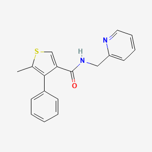 5-methyl-4-phenyl-N-(2-pyridinylmethyl)-3-thiophenecarboxamide