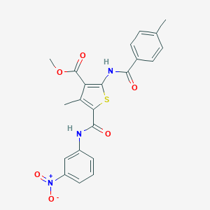 Methyl 5-[({3-nitrophenyl}amino)carbonyl]-4-methyl-2-{[(4-methylphenyl)carbonyl]amino}thiophene-3-carboxylate