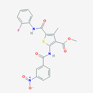 Methyl 5-{[(2-fluorophenyl)amino]carbonyl}-2-[({3-nitrophenyl}carbonyl)amino]-4-methylthiophene-3-carboxylate