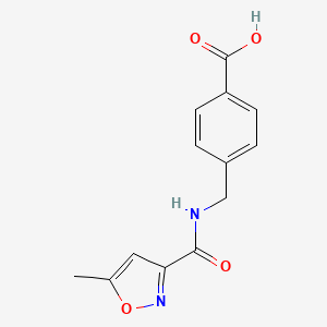 molecular formula C13H12N2O4 B4179387 4-({[(5-methyl-3-isoxazolyl)carbonyl]amino}methyl)benzoic acid 