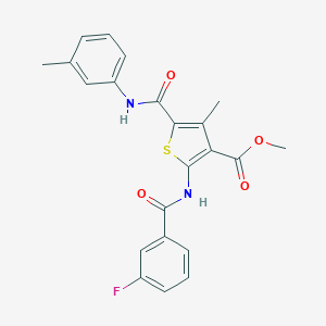 Methyl 2-{[(3-fluorophenyl)carbonyl]amino}-4-methyl-5-{[(3-methylphenyl)amino]carbonyl}thiophene-3-carboxylate