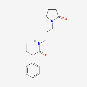 N-[3-(2-oxo-1-pyrrolidinyl)propyl]-2-phenylbutanamide