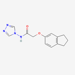 molecular formula C13H14N4O2 B4179414 2-(2,3-dihydro-1H-inden-5-yloxy)-N-4H-1,2,4-triazol-4-ylacetamide 