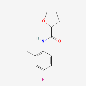 molecular formula C12H14FNO2 B4179417 N-(4-fluoro-2-methylphenyl)tetrahydro-2-furancarboxamide 