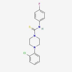 molecular formula C17H17ClFN3S B4179429 4-(2-chlorophenyl)-N-(4-fluorophenyl)-1-piperazinecarbothioamide 
