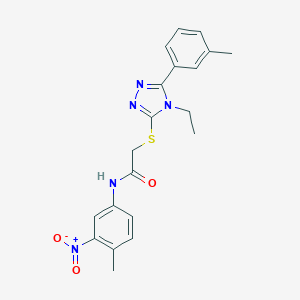 2-{[4-ethyl-5-(3-methylphenyl)-4H-1,2,4-triazol-3-yl]sulfanyl}-N-(4-methyl-3-nitrophenyl)acetamide