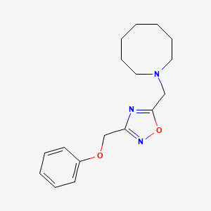 molecular formula C17H23N3O2 B4179449 5-(Azocan-1-ylmethyl)-3-(phenoxymethyl)-1,2,4-oxadiazole 