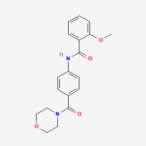 molecular formula C19H20N2O4 B4179453 2-methoxy-N-[4-(morpholine-4-carbonyl)phenyl]benzamide 