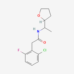 2-(2-chloro-6-fluorophenyl)-N-[1-(tetrahydro-2-furanyl)ethyl]acetamide