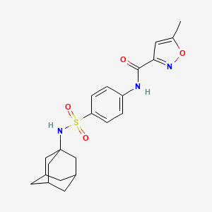 molecular formula C21H25N3O4S B4179479 N-{4-[(1-adamantylamino)sulfonyl]phenyl}-5-methyl-3-isoxazolecarboxamide 
