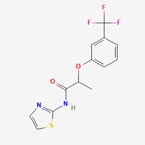 molecular formula C13H11F3N2O2S B4179480 N-1,3-thiazol-2-yl-2-[3-(trifluoromethyl)phenoxy]propanamide 