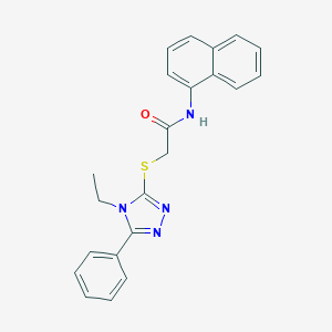 2-[(4-ethyl-5-phenyl-4H-1,2,4-triazol-3-yl)sulfanyl]-N-(1-naphthyl)acetamide