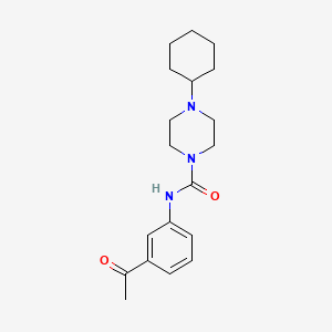 molecular formula C19H27N3O2 B4179522 N-(3-acetylphenyl)-4-cyclohexyl-1-piperazinecarboxamide 