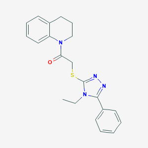 1-(3,4-Dihydroquinolin-1(2H)-yl)-2-((4-ethyl-5-phenyl-4H-1,2,4-triazol-3-yl)thio)ethan-1-one