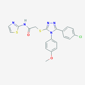 2-[5-(4-Chloro-phenyl)-4-(4-methoxy-phenyl)-4H-[1,2,4]triazol-3-ylsulfanyl]-N-thiazol-2-yl-acetamide