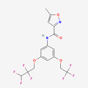 molecular formula C16H13F7N2O4 B4179545 5-methyl-N-[3-(2,2,3,3-tetrafluoropropoxy)-5-(2,2,2-trifluoroethoxy)phenyl]-3-isoxazolecarboxamide 