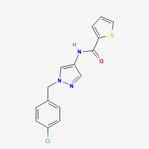 molecular formula C15H12ClN3OS B4179546 N-[1-(4-chlorobenzyl)-1H-pyrazol-4-yl]-2-thiophenecarboxamide 