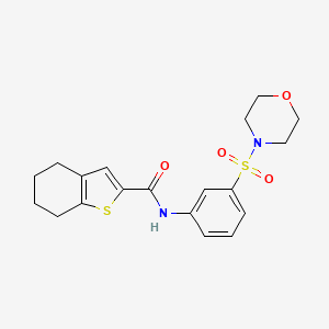 molecular formula C19H22N2O4S2 B4179557 N-[3-(4-morpholinylsulfonyl)phenyl]-4,5,6,7-tetrahydro-1-benzothiophene-2-carboxamide 