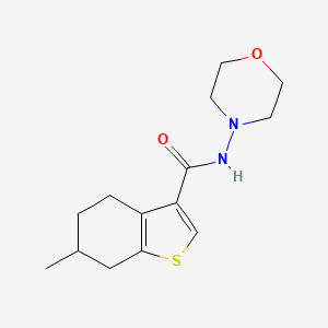molecular formula C14H20N2O2S B4179568 6-methyl-N-4-morpholinyl-4,5,6,7-tetrahydro-1-benzothiophene-3-carboxamide 
