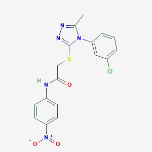 2-{[4-(3-chlorophenyl)-5-methyl-4H-1,2,4-triazol-3-yl]sulfanyl}-N-{4-nitrophenyl}acetamide