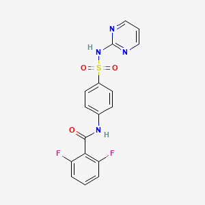 molecular formula C17H12F2N4O3S B4179581 2,6-difluoro-N-{4-[(2-pyrimidinylamino)sulfonyl]phenyl}benzamide 