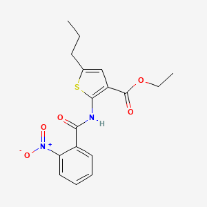 molecular formula C17H18N2O5S B4179613 ethyl 2-[(2-nitrobenzoyl)amino]-5-propyl-3-thiophenecarboxylate CAS No. 895967-55-2