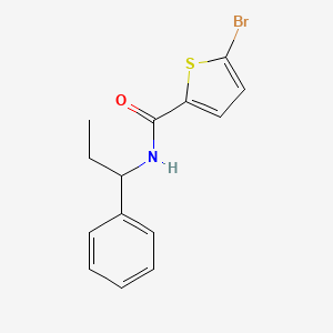 molecular formula C14H14BrNOS B4179617 5-bromo-N-(1-phenylpropyl)-2-thiophenecarboxamide 