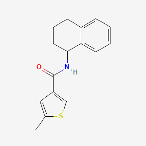 molecular formula C16H17NOS B4179629 5-methyl-N-(1,2,3,4-tetrahydro-1-naphthalenyl)-3-thiophenecarboxamide 
