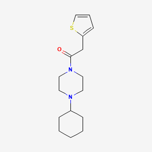 molecular formula C16H24N2OS B4179636 1-cyclohexyl-4-(2-thienylacetyl)piperazine 