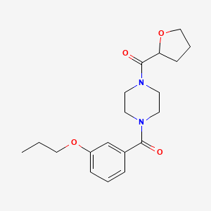 molecular formula C19H26N2O4 B4179643 1-(3-propoxybenzoyl)-4-(tetrahydro-2-furanylcarbonyl)piperazine 