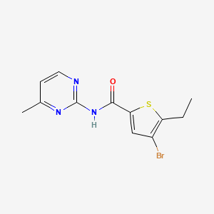 molecular formula C12H12BrN3OS B4179665 4-bromo-5-ethyl-N-(4-methyl-2-pyrimidinyl)-2-thiophenecarboxamide 
