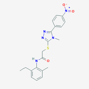 N-(2-ethyl-6-methylphenyl)-2-[(5-{4-nitrophenyl}-4-methyl-4H-1,2,4-triazol-3-yl)sulfanyl]acetamide