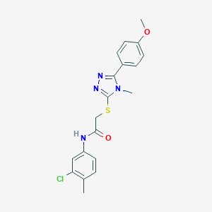 N-(3-chloro-4-methylphenyl)-2-[[5-(4-methoxyphenyl)-4-methyl-1,2,4-triazol-3-yl]sulfanyl]acetamide